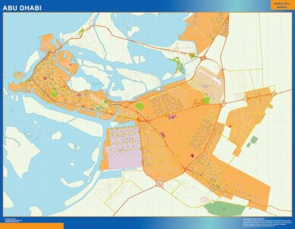 Mapa Abu Dhabi gigante. Mapas grandes para Chile y América