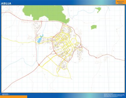 Mapa Abuja en Nigeria gigante. Mapas grandes para Chile y América