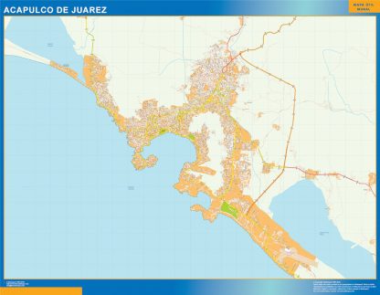 Mapa Acapulco De Juarez en Mexico gigante. Mapas grandes para Chile y América