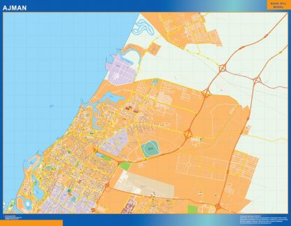 Mapa Ajman gigante. Mapas grandes para Chile y América