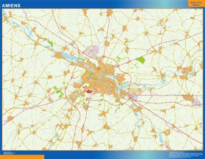 Mapa Amiens en Francia gigante. Mapas grandes para Chile y América