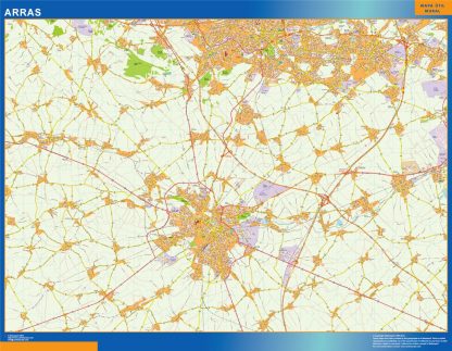 Mapa Arras en Francia gigante. Mapas grandes para Chile y América