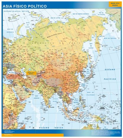Mapa Asia gigante. Mapas grandes para Chile y América