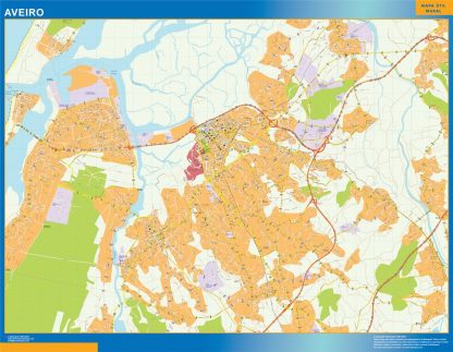 Mapa Aveiro en Portugal gigante. Mapas grandes para Chile y América