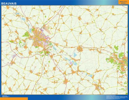 Mapa Beauvais en Francia gigante. Mapas grandes para Chile y América