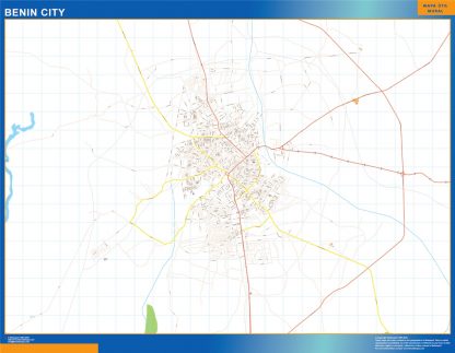 Mapa Benin City en Nigeria gigante. Mapas grandes para Chile y América