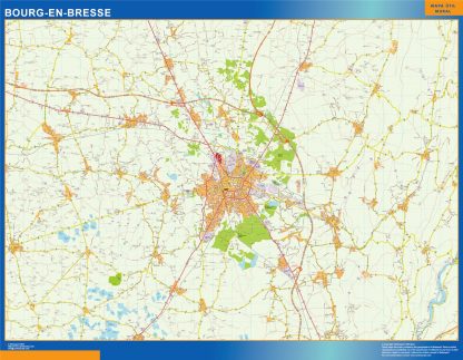 Mapa Bourg En Bresse en Francia gigante. Mapas grandes para Chile y América