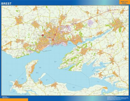 Mapa Brest en Francia gigante. Mapas grandes para Chile y América