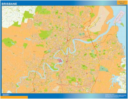 Mapa Brisbane Australia gigante. Mapas grandes para Chile y América