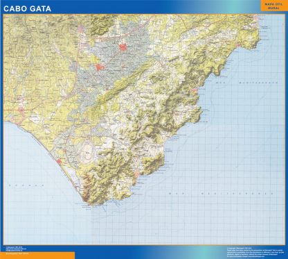 Mapa Cabo Gata gigante. Mapas grandes para Chile y América