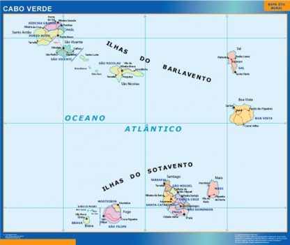 Mapa Cabo Verde gigante. Mapas grandes para Chile y América