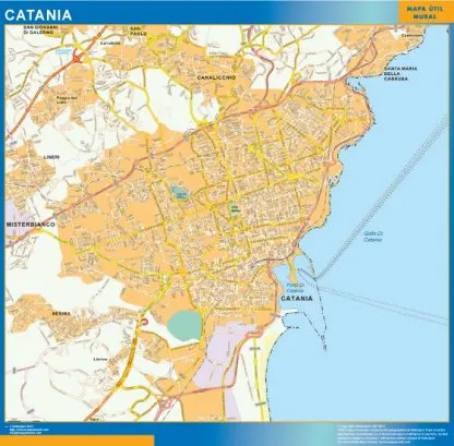 Mapa Catania gigante. Mapas grandes para Chile y América