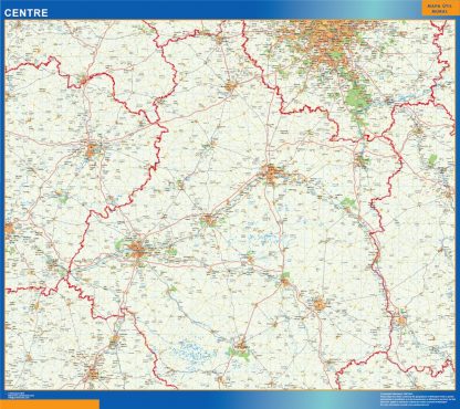 Mapa Centre en Francia gigante. Mapas grandes para Chile y América