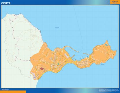Mapa Ceuta callejero gigante. Mapas grandes para Chile y América