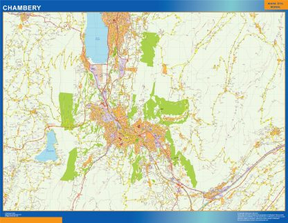 Mapa Chambery en Francia gigante. Mapas grandes para Chile y América