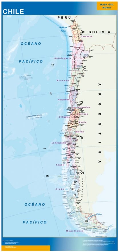 Mapa Chile gigante. Mapas grandes para Chile y América gigante. Mapas grandes para Chile y América