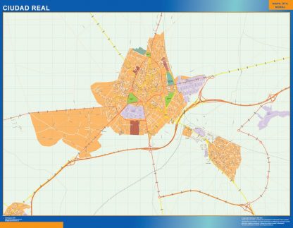 Mapa Ciudad Real callejero gigante. Mapas grandes para Chile y América