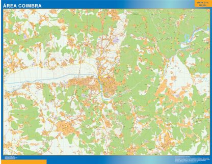Mapa Coimbra área urbana gigante. Mapas grandes para Chile y América