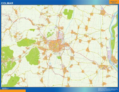 Mapa Colmar en Francia gigante. Mapas grandes para Chile y América
