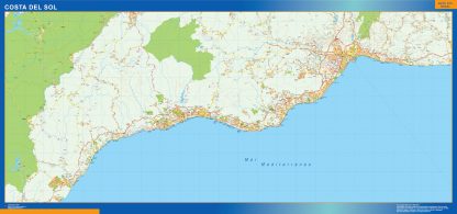 Mapa Costa Sol gigante. Mapas grandes para Chile y América