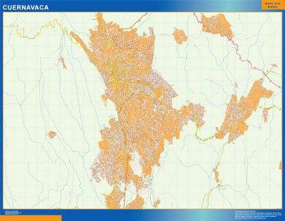 Mapa Cuernavaca en Mexico gigante. Mapas grandes para Chile y América