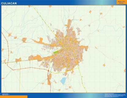 Mapa Culiacan en Mexico gigante. Mapas grandes para Chile y América