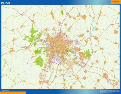 Mapa Dijon en Francia gigante. Mapas grandes para Chile y América