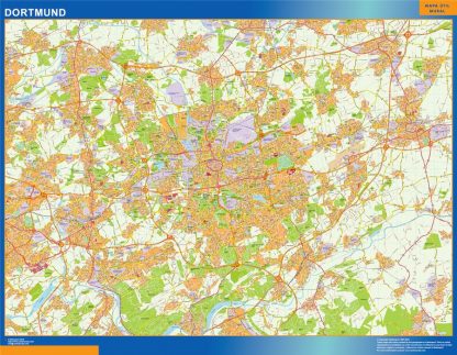 Mapa Dortmund en Alemania gigante. Mapas grandes para Chile y América