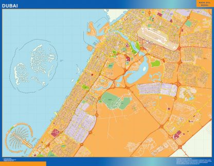 Mapa Dubai gigante. Mapas grandes para Chile y América