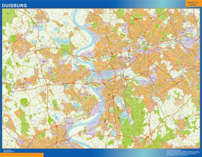 Mapa Duisburg en Alemania gigante. Mapas grandes para Chile y América