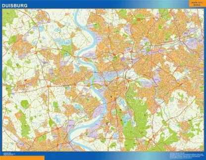 Mapa Duisburg en Alemania gigante. Mapas grandes para Chile y América