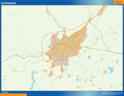 Mapa Durango en Mexico gigante. Mapas grandes para Chile y América