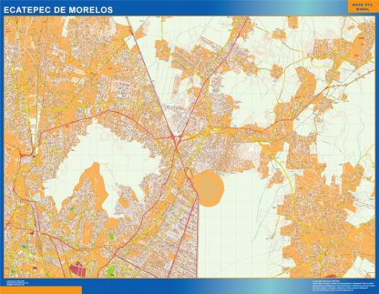 Mapa Ecatepec De Morelos en Mexico gigante. Mapas grandes para Chile y América