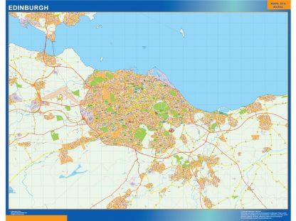 Mapa Edinburgh gigante. Mapas grandes para Chile y América