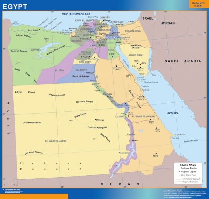 Mapa Egipto gigante. Mapas grandes para Chile y América