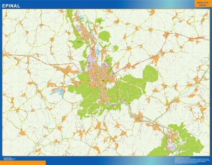 Mapa Epinal en Francia gigante. Mapas grandes para Chile y América