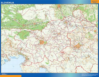 Mapa Eslovenia gigante. Mapas grandes para Chile y América