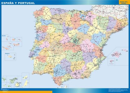 Mapa España básico gigante. Mapas grandes para Chile y América