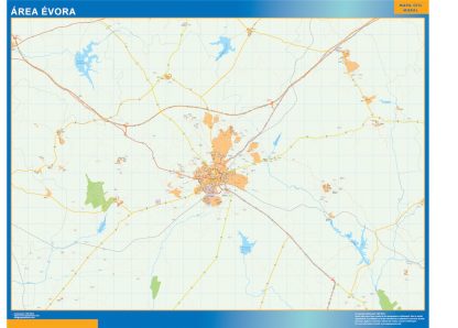 Mapa Evora área urbana gigante. Mapas grandes para Chile y América