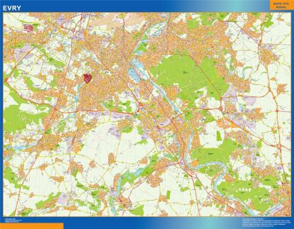 Mapa Evry en Francia gigante. Mapas grandes para Chile y América