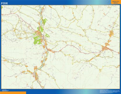 Mapa Foix en Francia gigante. Mapas grandes para Chile y América