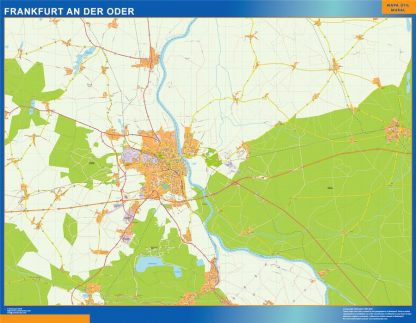 Mapa Frankfurt An Der Oder en Alemania gigante. Mapas grandes para Chile y América