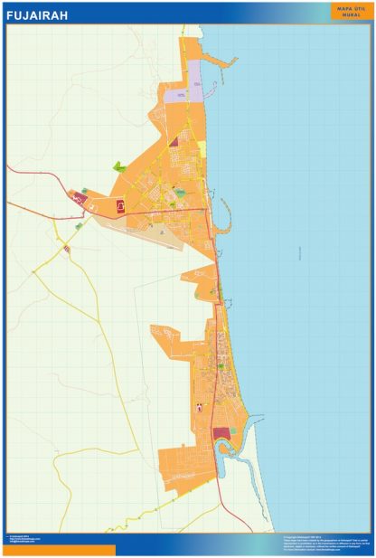 Mapa Fujairah gigante. Mapas grandes para Chile y América