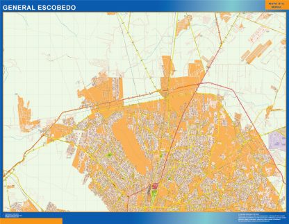Mapa General Escobedo en Mexico gigante. Mapas grandes para Chile y América