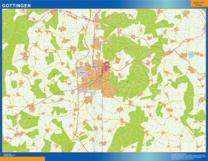Mapa Gottingen en Alemania gigante. Mapas grandes para Chile y América