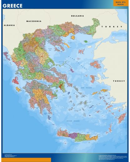Mapa Grecia gigante. Mapas grandes para Chile y América