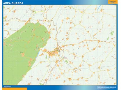 Mapa Guarda área urbana gigante. Mapas grandes para Chile y América