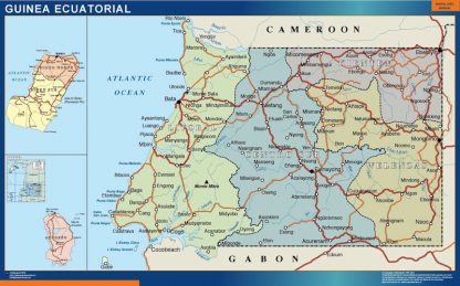 Mapa Guinea Ecuatorial gigante. Mapas grandes para Chile y América