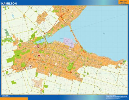 Mapa Hamilton en Canada gigante. Mapas grandes para Chile y América