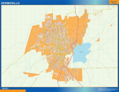 Mapa Hermosillo en Mexico gigante. Mapas grandes para Chile y América
